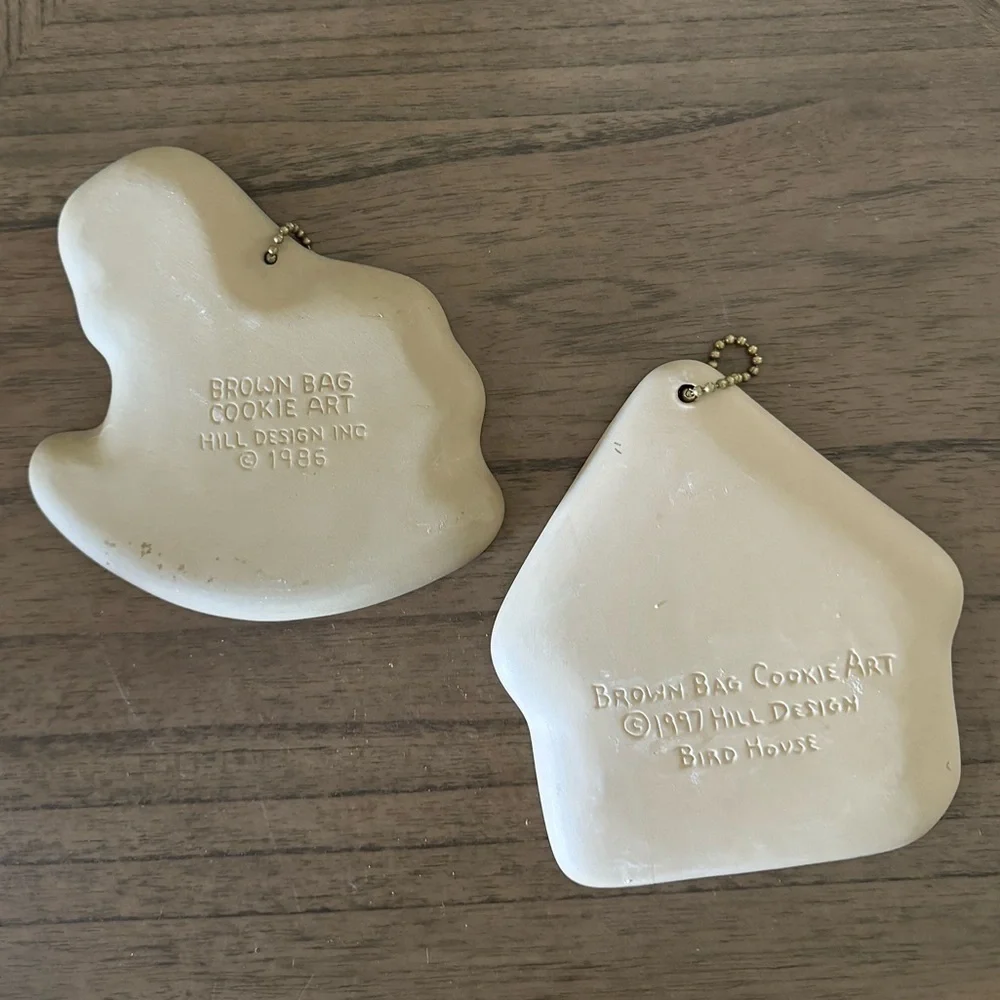 Brown Bag cookie art rocking horse and bird house